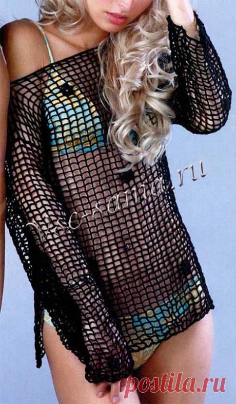 Черная сетка с цветочкам