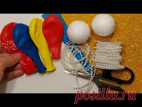 ВОЗДУШНЫЕ ШАРЫ НЕ НАДУВАЙ!!! Эта КРАСОТИЩА ОШАРАШИТ! СМОТРИ САМ! поделки на новый год DIY Декор.идеи