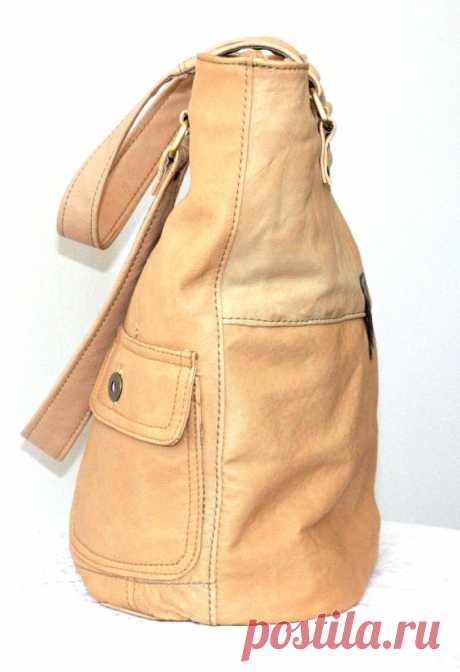 Handmade Large Leather Bag Hobo Bag Recycled Leather от byBessert