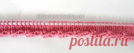 Вязание спицами перекрученной кромки. МК