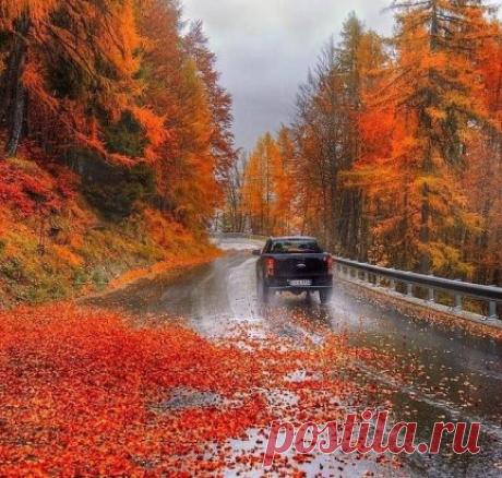Осенняя дорога Красноярск-Дивногорск