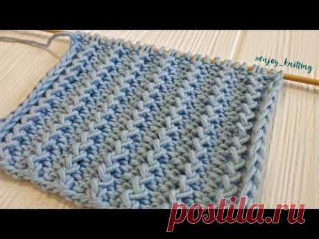 КРАСИВЕЙШИЙ Узор Спицами - ФРАНЦУЗСКАЯ резинка / Rickrack Rib Stitch Knitting Tutorial