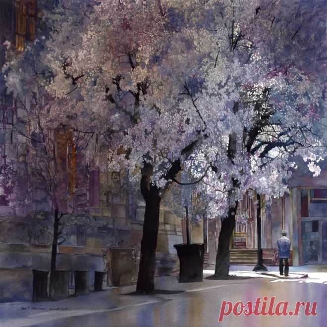 ПРИХОДИ... на пороге когда-то придуманной мной весны... (поэзия, музыка, акварели)