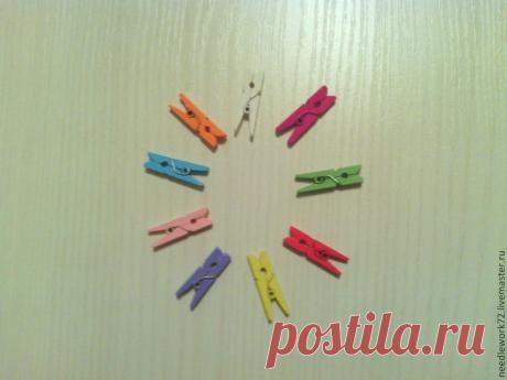 миниатюрные прищепки - цветные,прищепки,прищепки декоративные,скрап декор