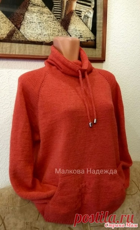 . Худи с карманом-кенгуру (плюс небольшой МК вязания кармана) - Вязание - Страна Мам