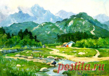 Корейская живопись. Ким Сан Хун - Kim San Hun (김상훈). КНДР