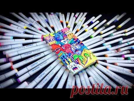 100 MARKER CHALLENGE in smallest sketchbook (+giveaway) !!
