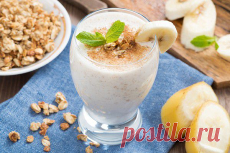 Смузи с бананом и овсянкой. Вкусные рецепты