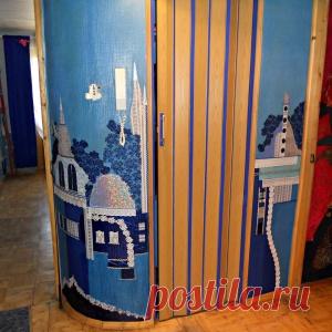 Декупаж коридора обрезками ткани - достойно восхищения! - МирТесен