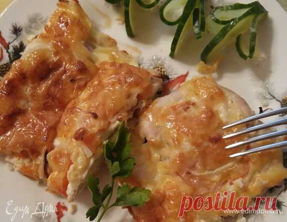 Куриные отбивные с сыром в духовке. Ингредиенты: куриные грудки, помидоры, соль | Официальный сайт кулинарных рецептов Юлии Высоцкой