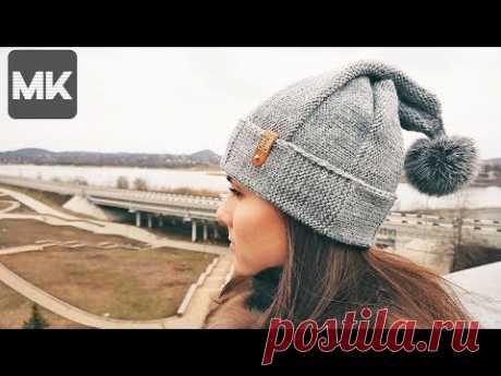 МОДНАЯ ШАПКА ЛУКОВКА / Подробный урок вязания легкой шапки спицами / Onion knit hat