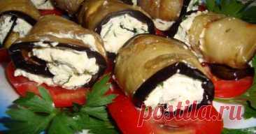 Рулетики из баклажанов — Готовим дома