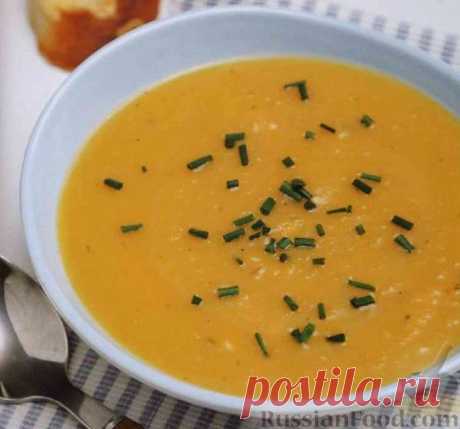 Рецепт: Тыквенный суп-пюре с гренками на RussianFood.com
