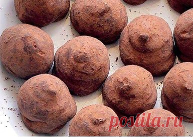 Шоколадные трюфели с ромом.