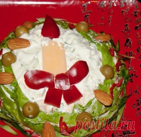 Салат &quot;Новогодняя свеча&quot;