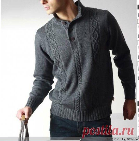 Узор для мужского джемпера. Как вязать мужской джемпер | Handmade24