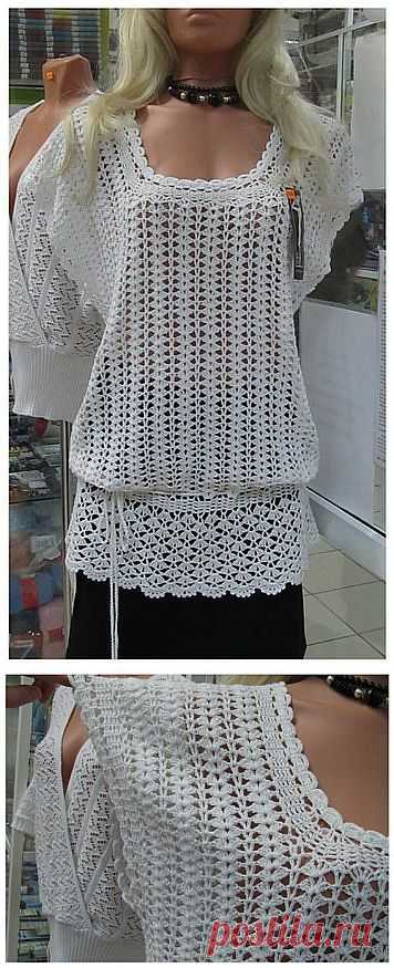 Туника из пряжи "мальва".