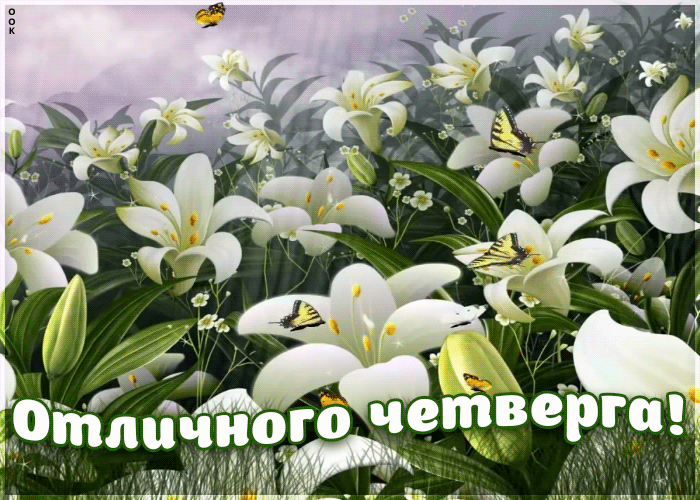 Пожелание отличного четверга с анимацией
