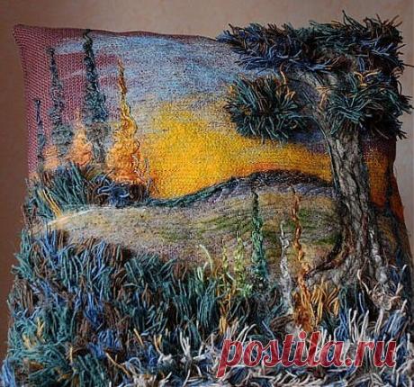 ПЕЙЗАЖ ИЗ НИТОК