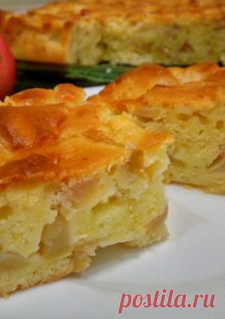 Мега яблочный пирог на кефире - покроковий рецепт з фото. Автор рецепта Вкусная Еда! . - Cookpad