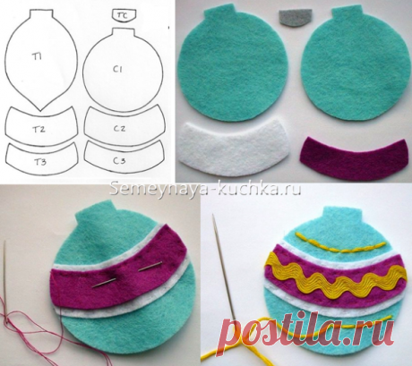 Елочные игрушки ИЗ ФЕТРА - 70 фото, новогодние звезды, олени и др. | Семейная Кучка