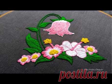 Colorful Hand embroidered Flowers,Inspirational Embroidery,Secrets of Embroidery-39, #StayHome