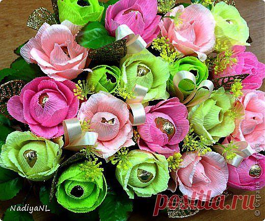 Букеты из конфет. Подборка МК - Мастер-классов | Страна Мастеров