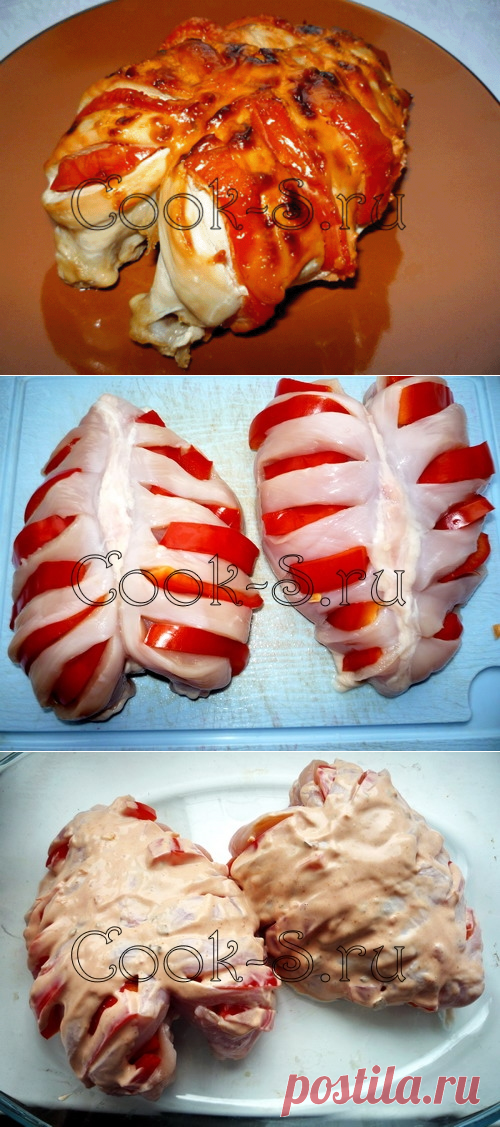 Запеченная куриная грудка с болгарским перцем - Простые рецепты Овкусе.ру