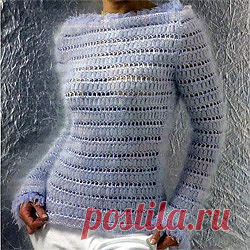 ажурный джемпер из ангоры