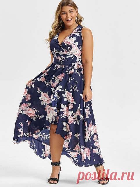 Длинные платья и сарафаны для полных девушек и женщин английского бренда DressLily лето 2019 (60 фото)