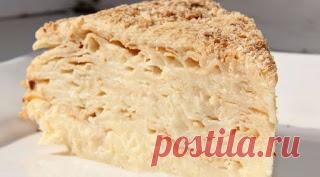 Самые вкусные рецепты: Торт "Наполеон" с заварным кремом