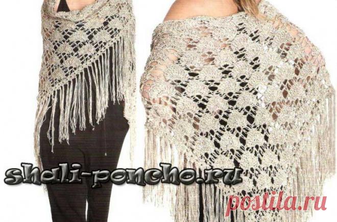 Шаль Перевернутые сердечки