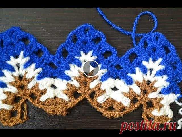 Афганский зигзаг крючком Автор: Ольга Митусова...