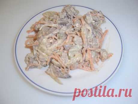 Салат из куриной печени