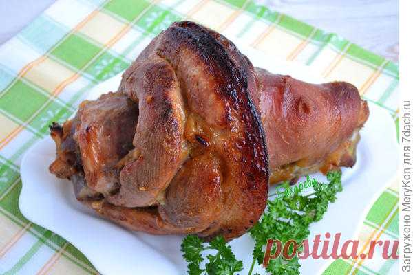 Свиная рулька, запеченная в медово-горчичной заливке. Пошаговый рецепт приготовления с фото