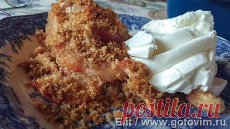 Яблочный десерт «Скания» с мороженым. Рецепт с фото Яблочный десерт «Скания» получается рассыпчатый, очень вкусно соединяющий жареную хлебную крошку, пропитанную яблочным соком, с мороженым, который тает на нем. Некоторые добавляют в форму немного воды, тогда десерт больше становится похожим на пирог.