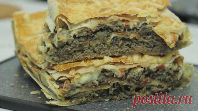 Пирог из лаваша с куриной печенью. Я влюбилась в этот рецепт.