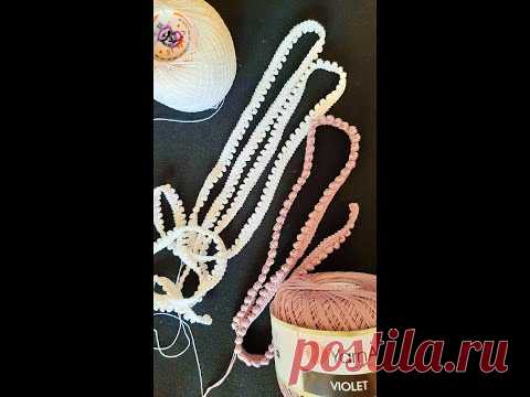 Crochet. Вязание крючком. Сравнение нитей разной толщины. МК шнура в уроке 7.