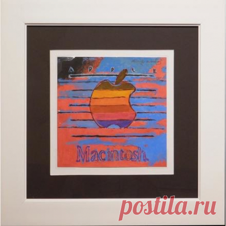 Логотип Apple Macintosh, нарисованный и подписанный Энди Уорхолом, выставили на аукцион. Его оценочная стоимость колеблется от 20 до 30 тысяч долларов.