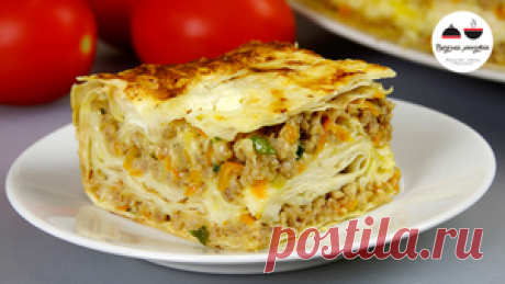 Обалденный МЯСНОЙ ПИРОГ на скорую руку. Никакого теста! рецепт с фото