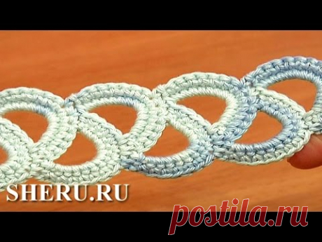 Crochet Simple  Lace Tape Tutorial 8 Кружева из лент