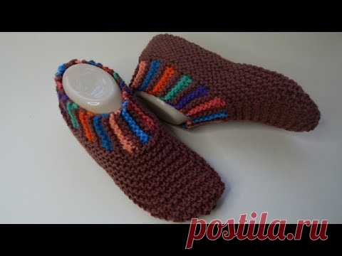 Радужные следки двумя спицами