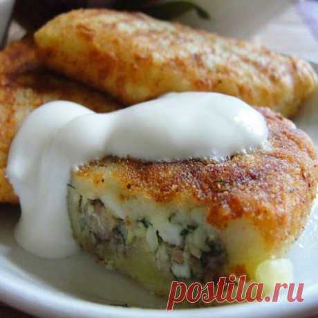 Моя копилка - Кухня: Картофельные зразы с грибами