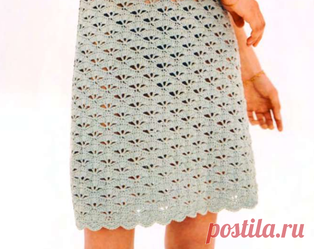 Прямое и стильное летнее платье от Lana Grossa | Тепло о вязании | Дзен