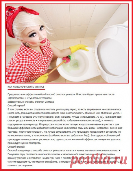 Совет: как легко очистить унитаз.