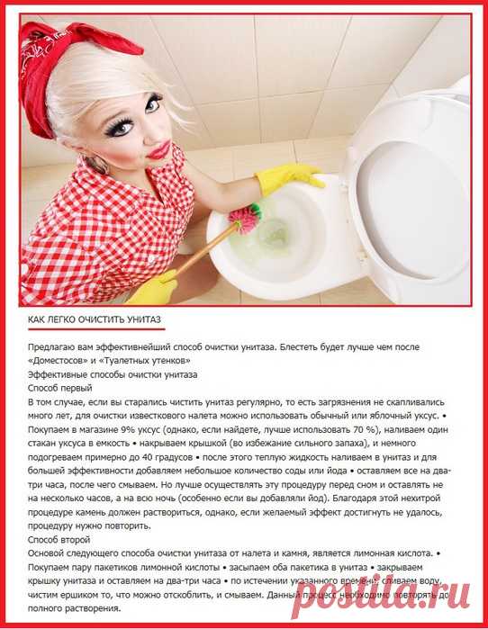 Совет: как легко очистить унитаз.