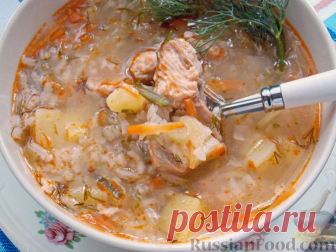 Рецепт: Рассольник с консервированной горбушей на RussianFood.com