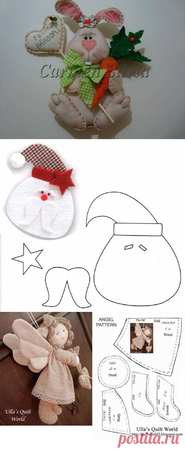 Новогодние игрушки с выкройками и проч. - Рукоделие