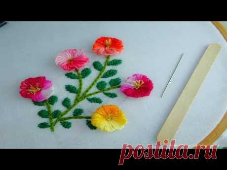 Sewing Hack with Ice Cream Stick| Hand Embroidery amazing Tricks #11|super easy embroidery trick