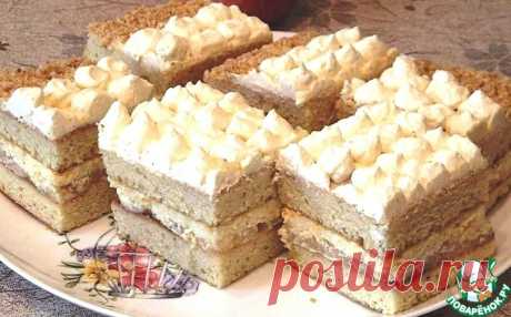 Сметанный торт с яблоками Кулинарный рецепт
